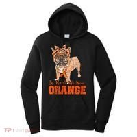 We Wear Orange Frenchie Dog Multiple Sclerosis Awareness Women's Hoodie thumb 0