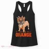 We Wear Orange Frenchie Dog Multiple Sclerosis Awareness Women's Tank Top thumb 0