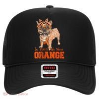 We Wear Orange Frenchie Dog Multiple Sclerosis Awareness Hat thumb 0
