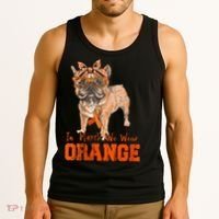 We Wear Orange Frenchie Dog Multiple Sclerosis Awareness Tank Top thumb 3