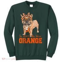 We Wear Orange Frenchie Dog Multiple Sclerosis Awareness Sweatshirt thumb 0
