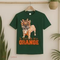 We Wear Orange Frenchie Dog Multiple Sclerosis Awareness T-Shirt thumb 2