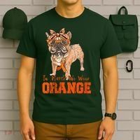 We Wear Orange Frenchie Dog Multiple Sclerosis Awareness T-Shirt thumb 6