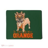 We Wear Orange Frenchie Dog Multiple Sclerosis Awareness Mousepad thumb 0