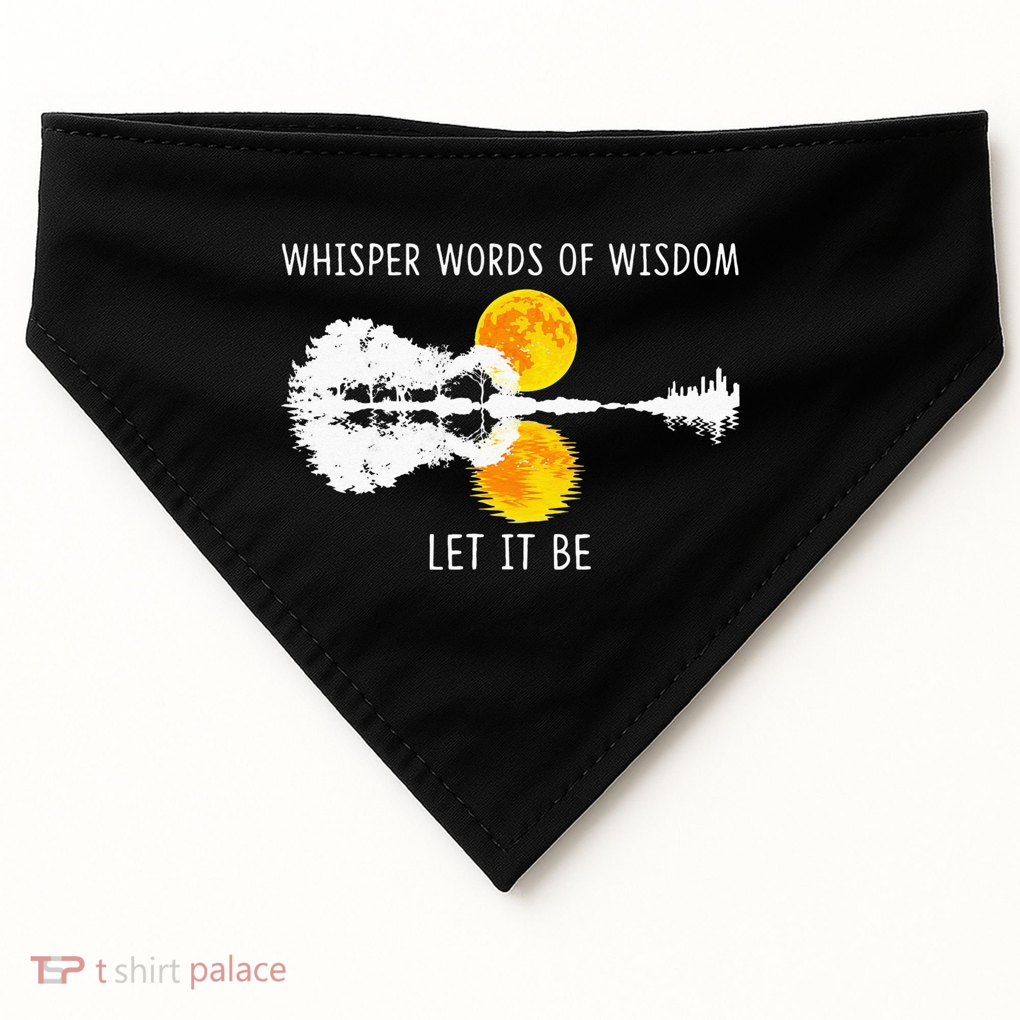 Whisper Words Of Wisdom LetIt Be Guitar Lake Shadow USA-Made Doggie Bandana