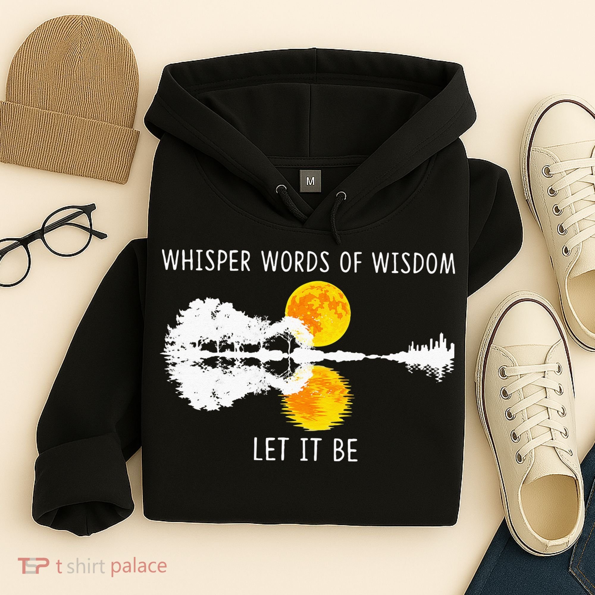 Whisper Words Of Wisdom LetIt Be Guitar Lake Shadow Hoodie