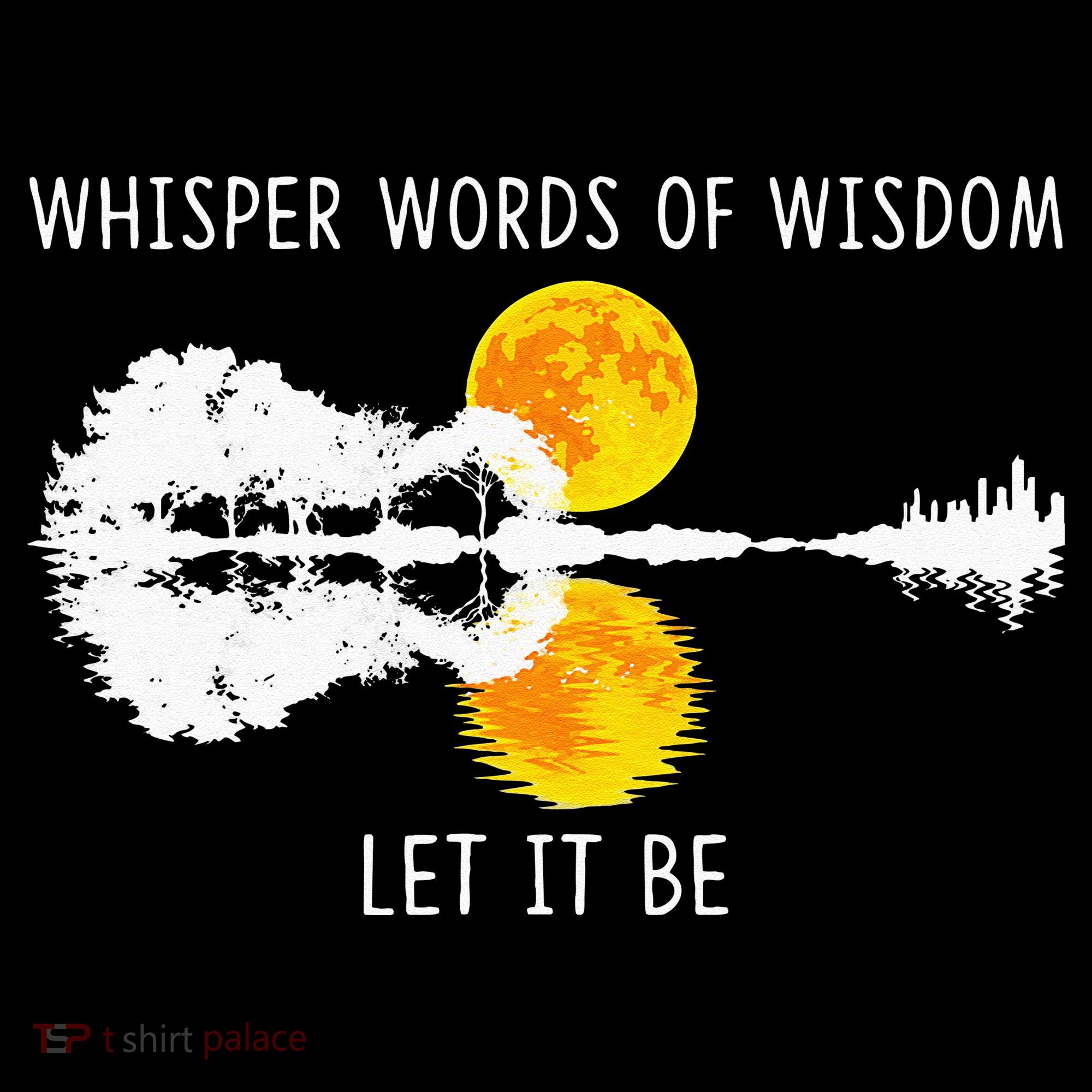 Whisper Words Of Wisdom LetIt Be Guitar Lake Shadow Long Sleeve Shirt