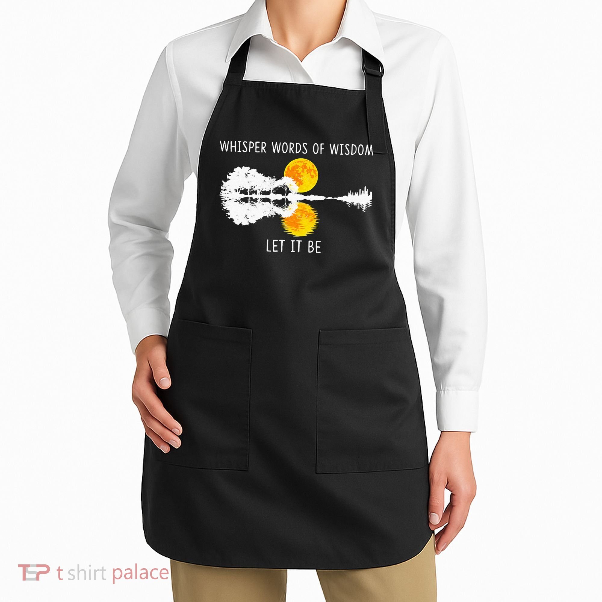 Whisper Words Of Wisdom LetIt Be Guitar Lake Shadow Apron