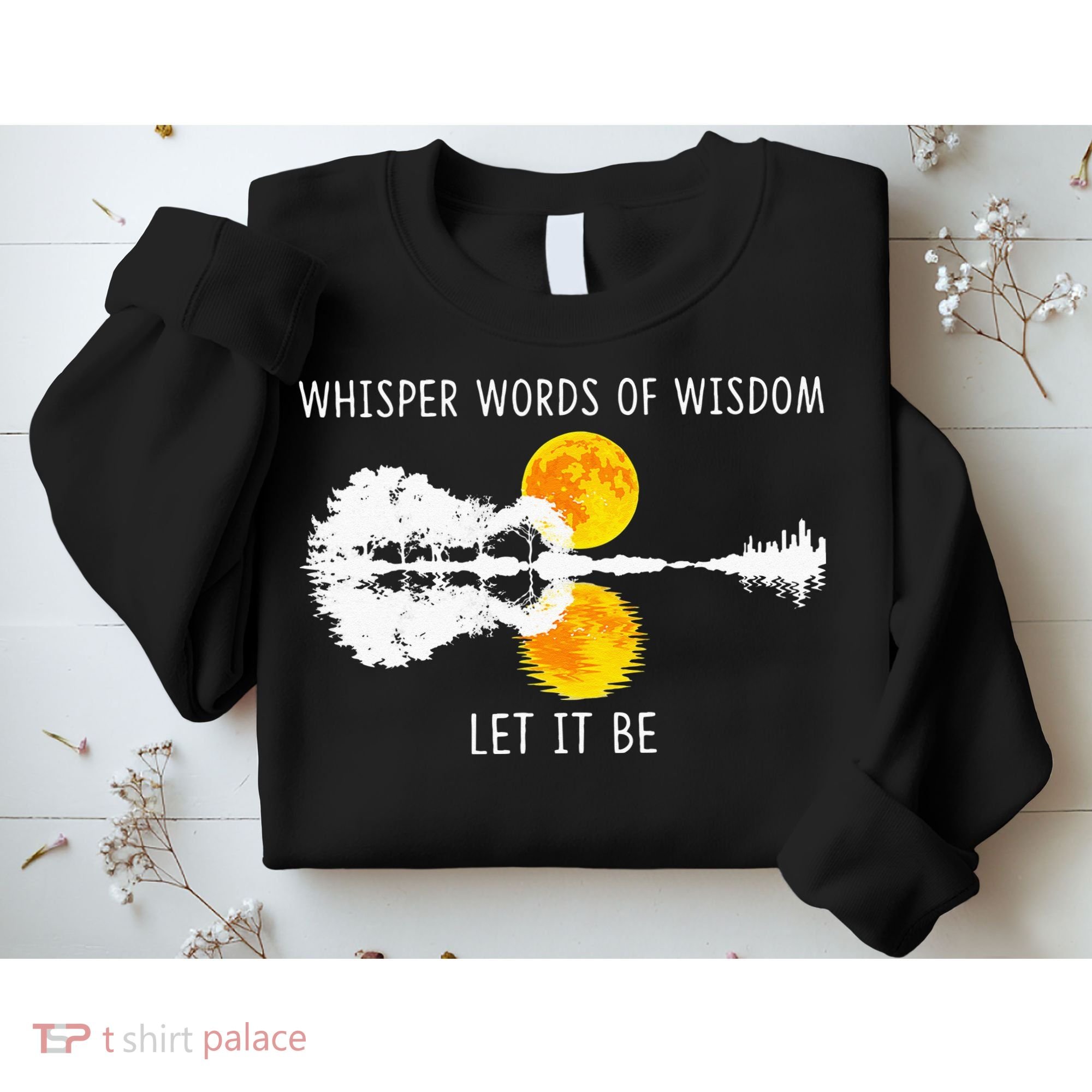 Whisper Words Of Wisdom LetIt Be Guitar Lake Shadow Sweatshirt