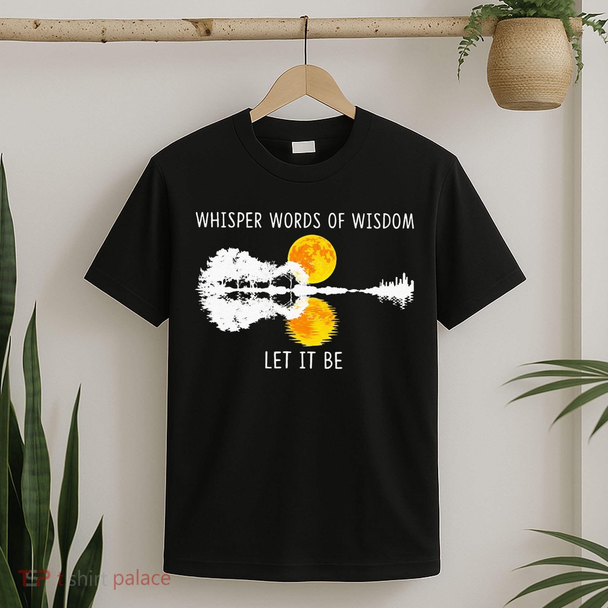Whisper Words Of Wisdom LetIt Be Guitar Lake Shadow T-Shirt