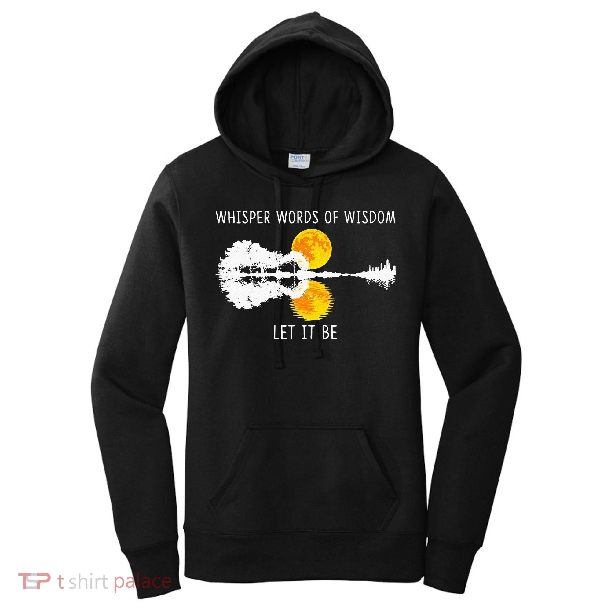 Whisper Words Of Wisdom LetIt Be Guitar Lake Shadow Women's Hoodie