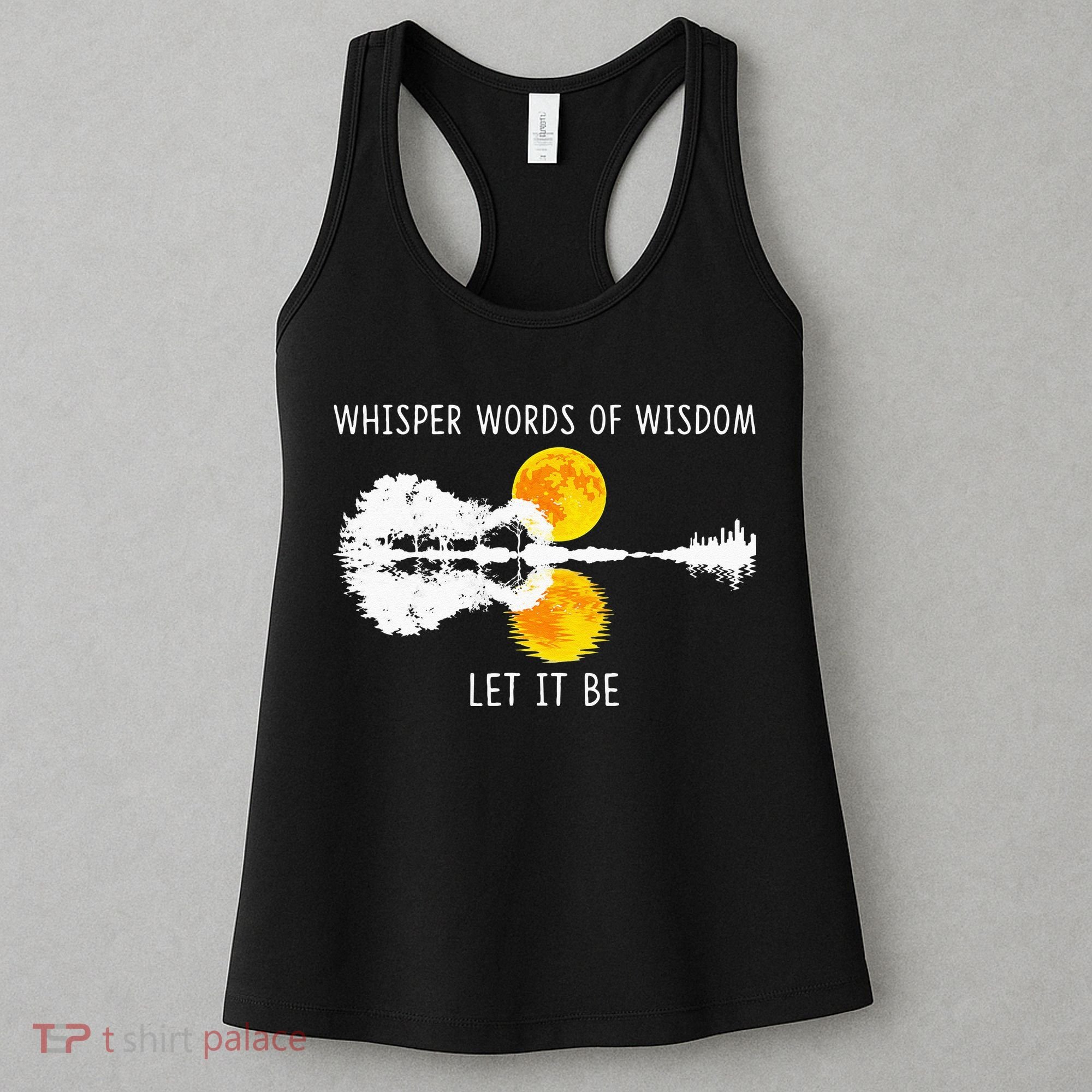Whisper Words Of Wisdom LetIt Be Guitar Lake Shadow Women's Tank Top