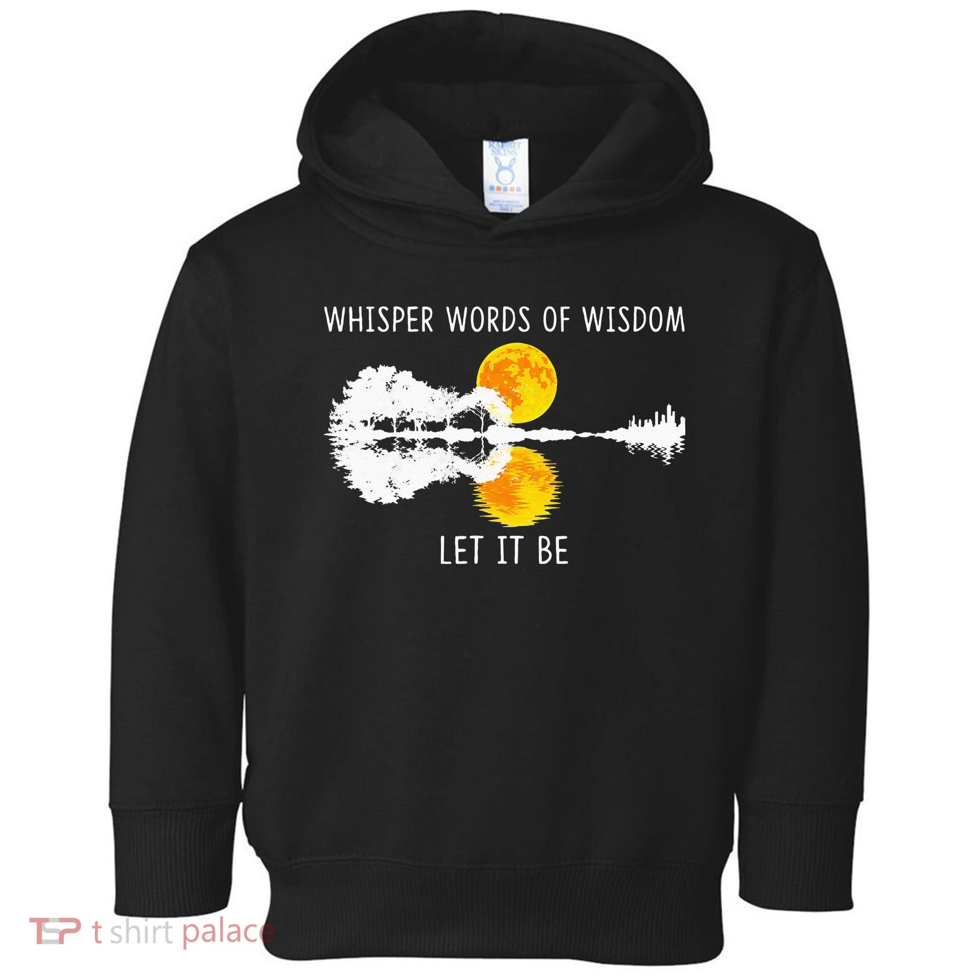 Whisper Words Of Wisdom LetIt Be Guitar Lake Shadow Toddler Hoodie