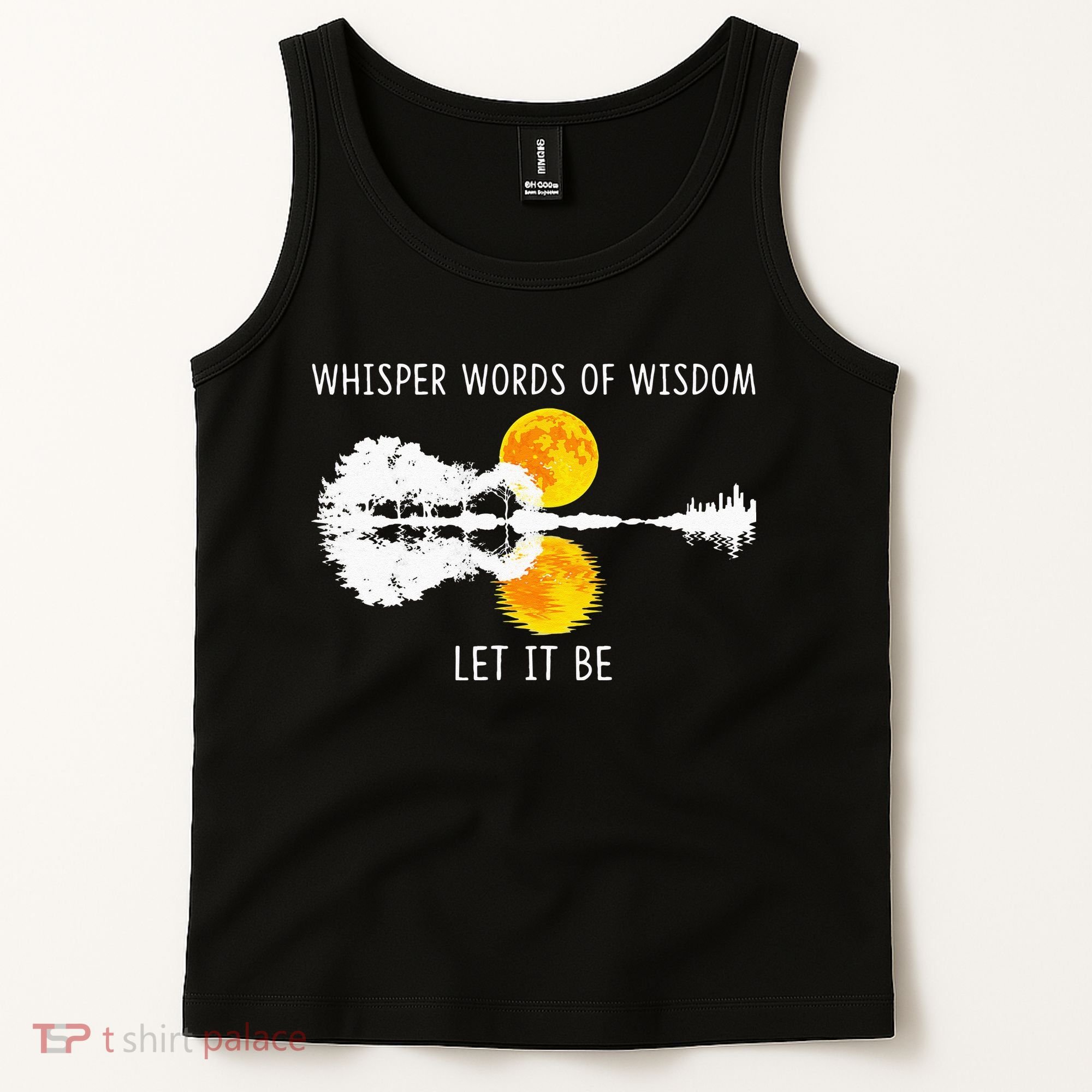Whisper Words Of Wisdom LetIt Be Guitar Lake Shadow Tank Top