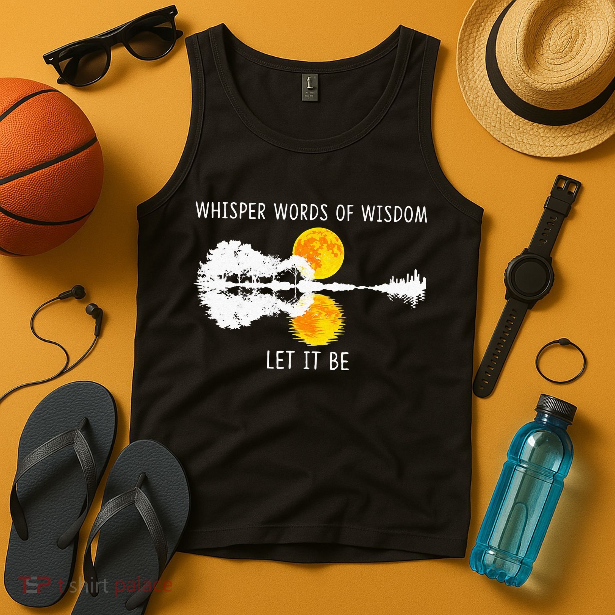 Whisper Words Of Wisdom LetIt Be Guitar Lake Shadow Tank Top