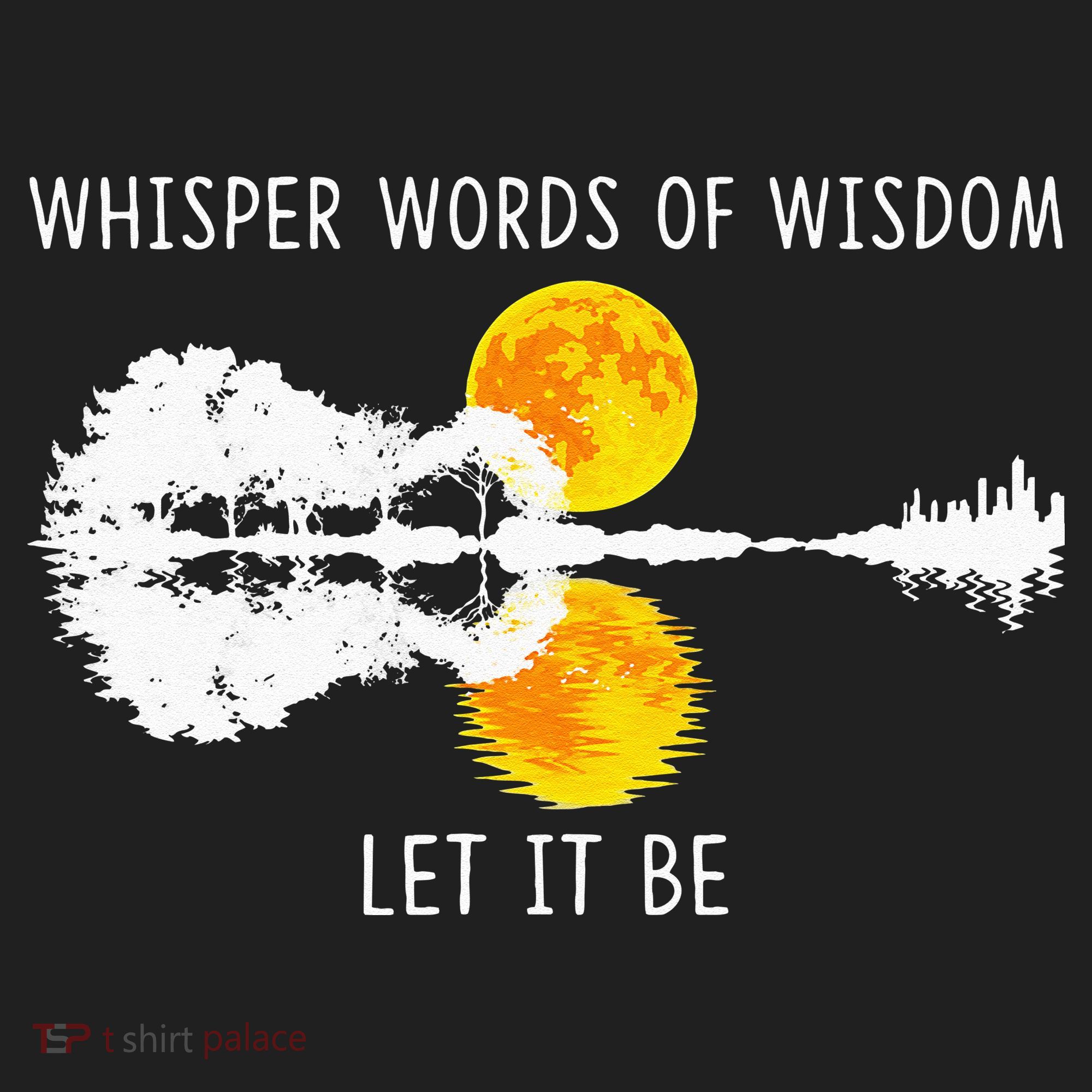 Whisper Words Of Wisdom LetIt Be Guitar Lake Shadow Golf Towel