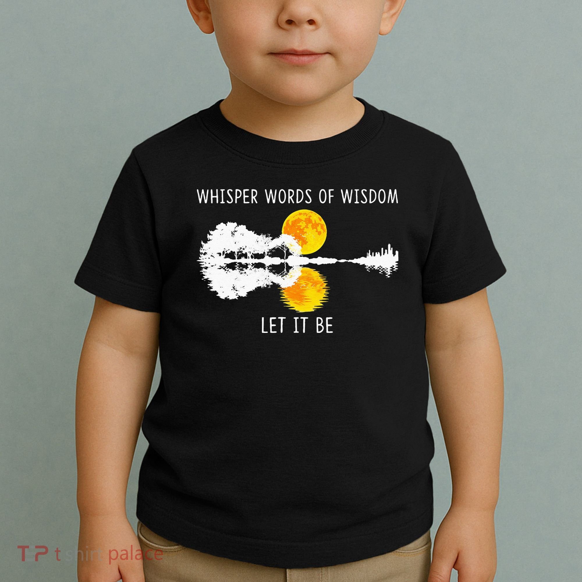 Whisper Words Of Wisdom LetIt Be Guitar Lake Shadow Toddler T-Shirt