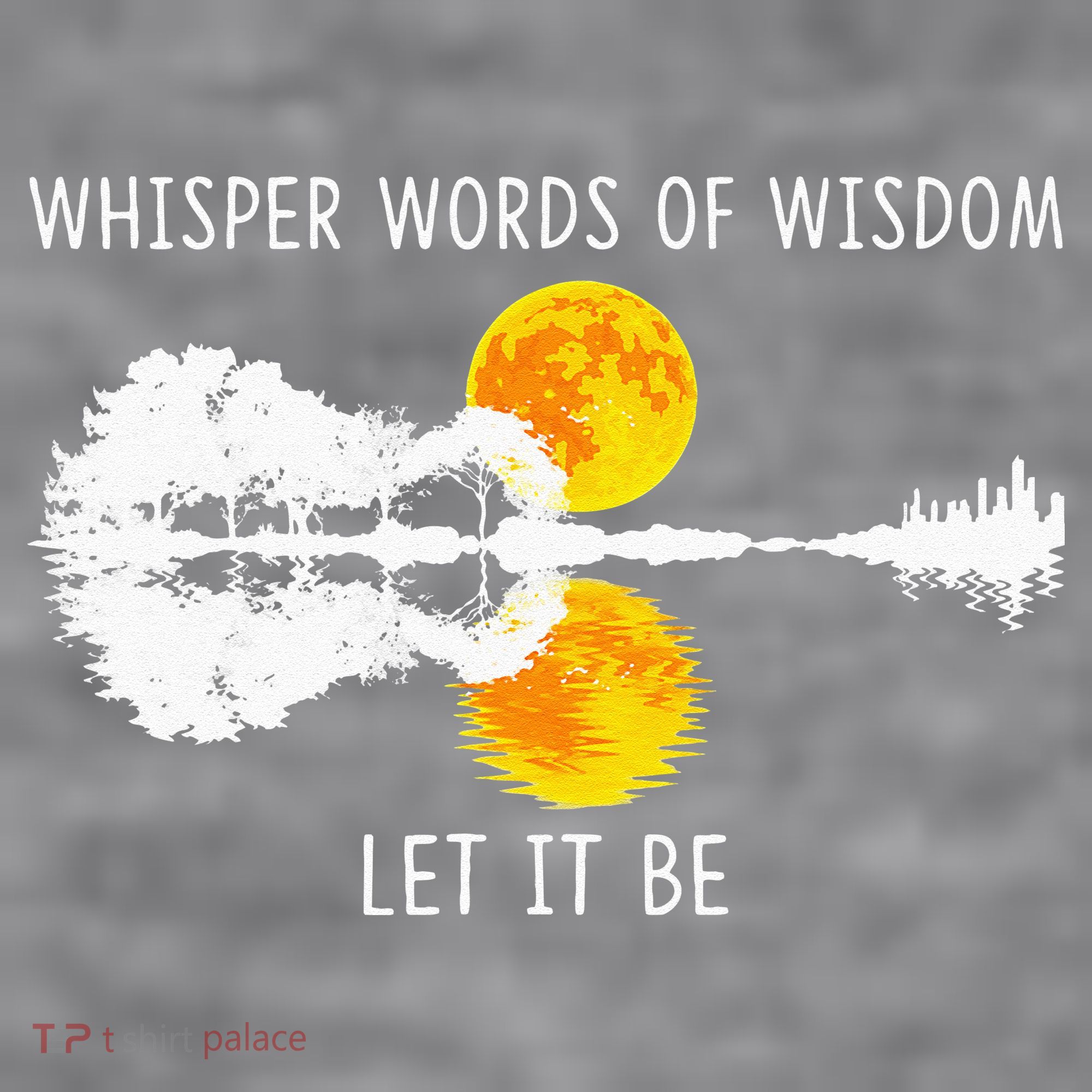 Whisper Words Of Wisdom LetIt Be Guitar Lake Shadow Women's Racerback Cropped Tank