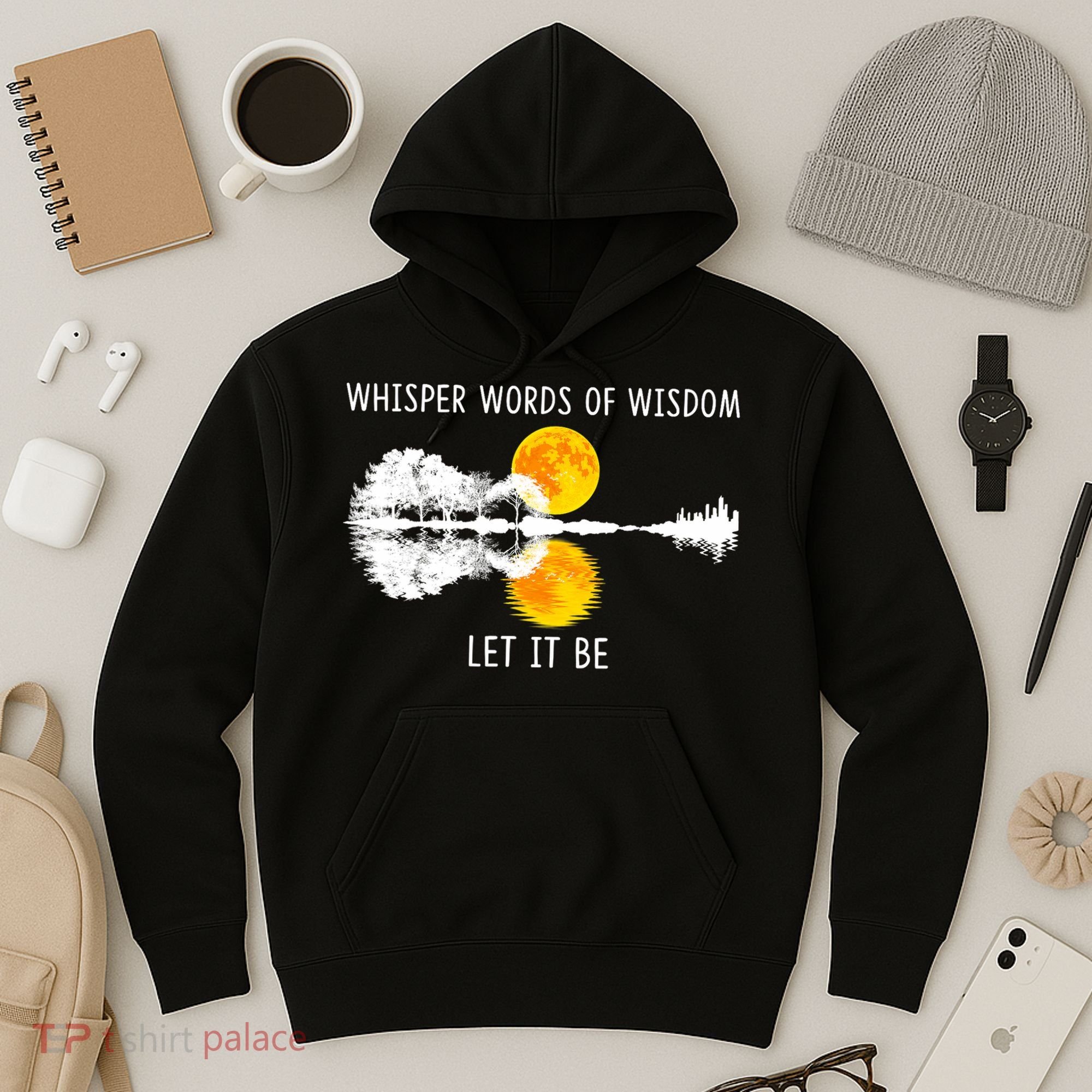 Whisper Words Of Wisdom Let It Be Guitar Lake Shadow Hoodie