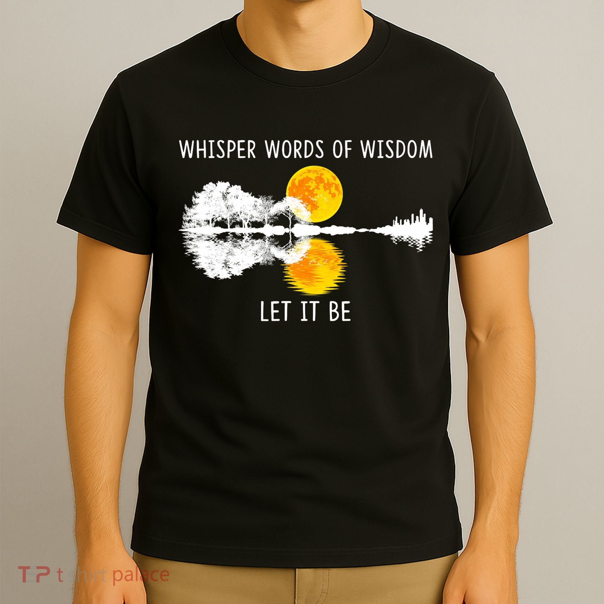 Whisper Words Of Wisdom Let It Be Guitar Lake Shadow T-Shirt