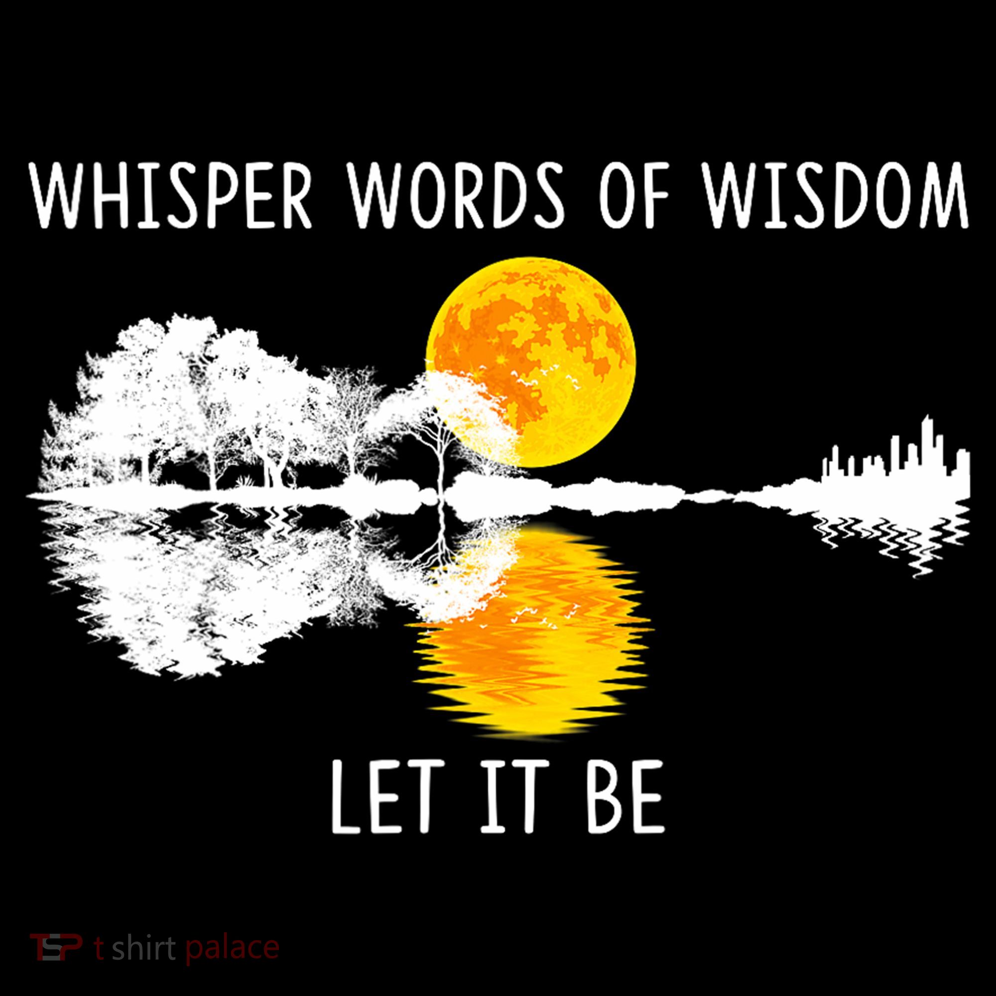 Whisper Words Of Wisdom Let It Be Guitar Lake Shadow Women's Hoodie