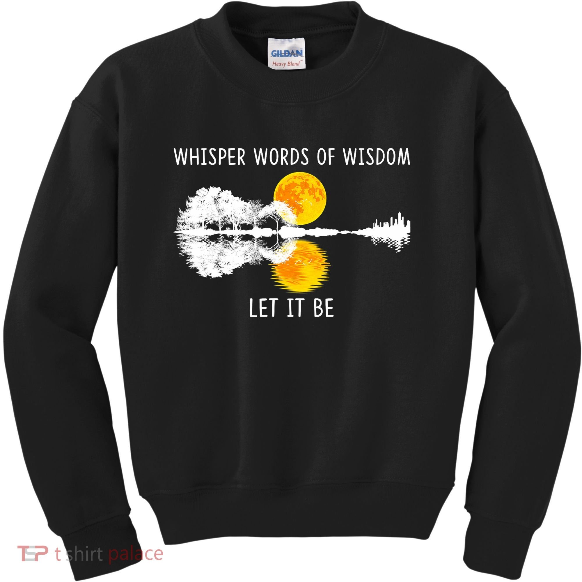 Whisper Words Of Wisdom Let It Be Guitar Lake Shadow Kids Sweatshirt