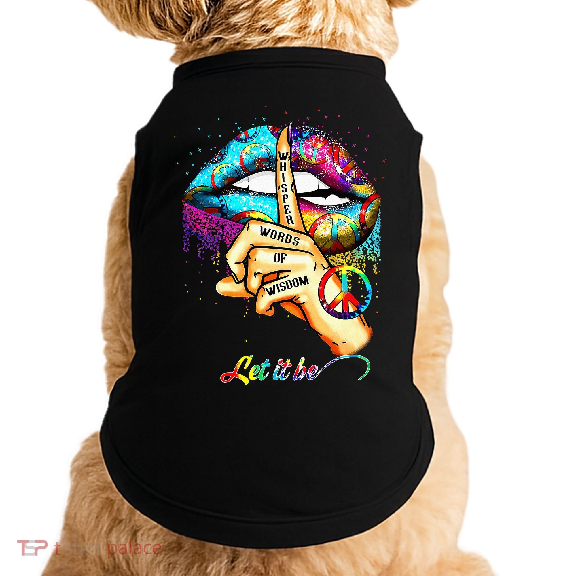 Whisper words of wisdom let peace let funny quotes Doggie Tank