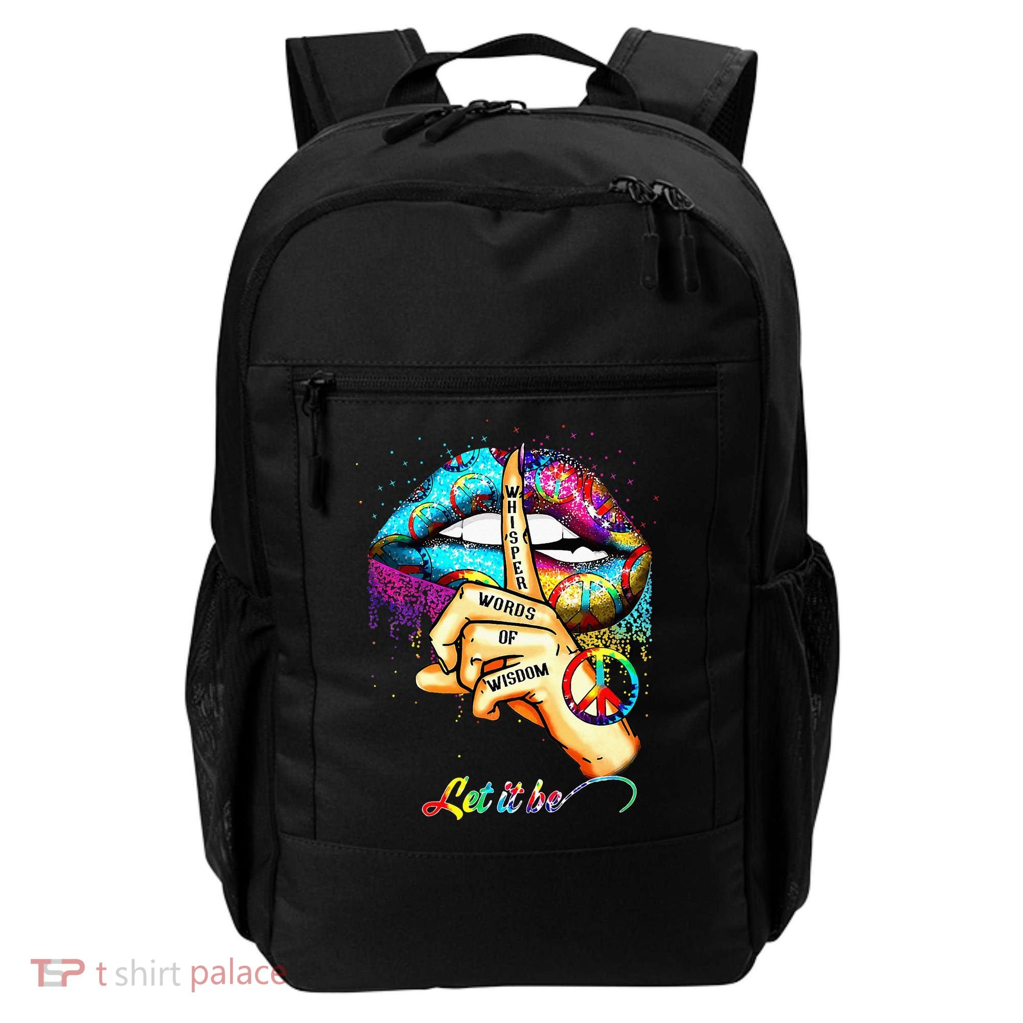Whisper words of wisdom let peace let funny quotes Backpack