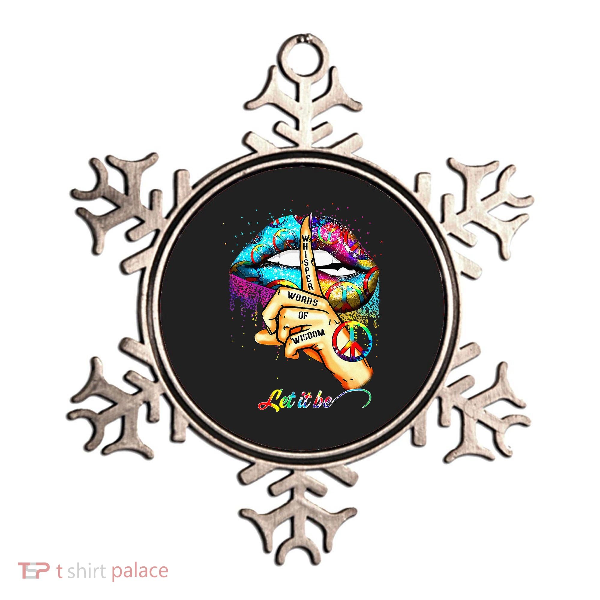 Whisper words of wisdom let peace let funny quotes Ornament