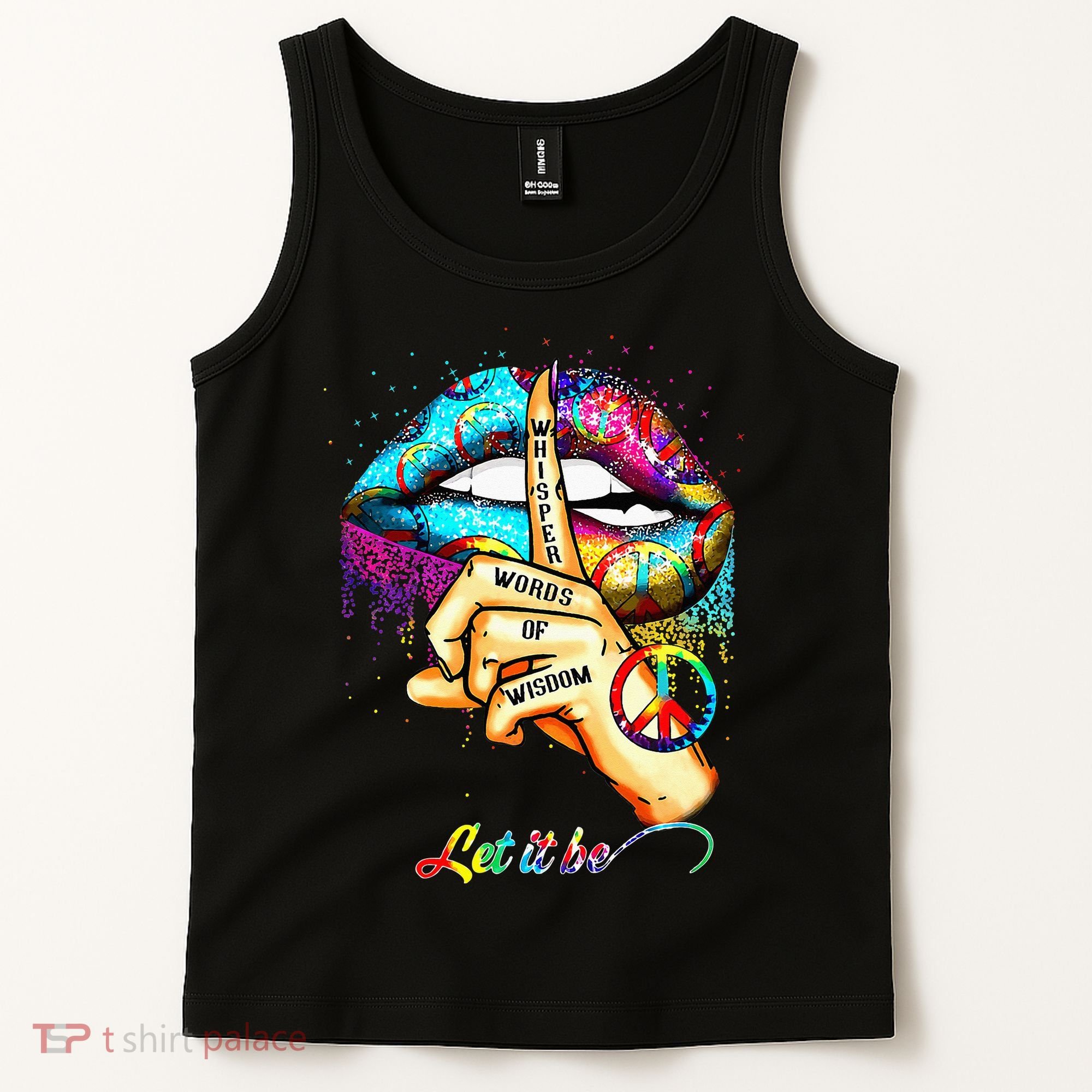 Whisper words of wisdom let peace let funny quotes Tank Top