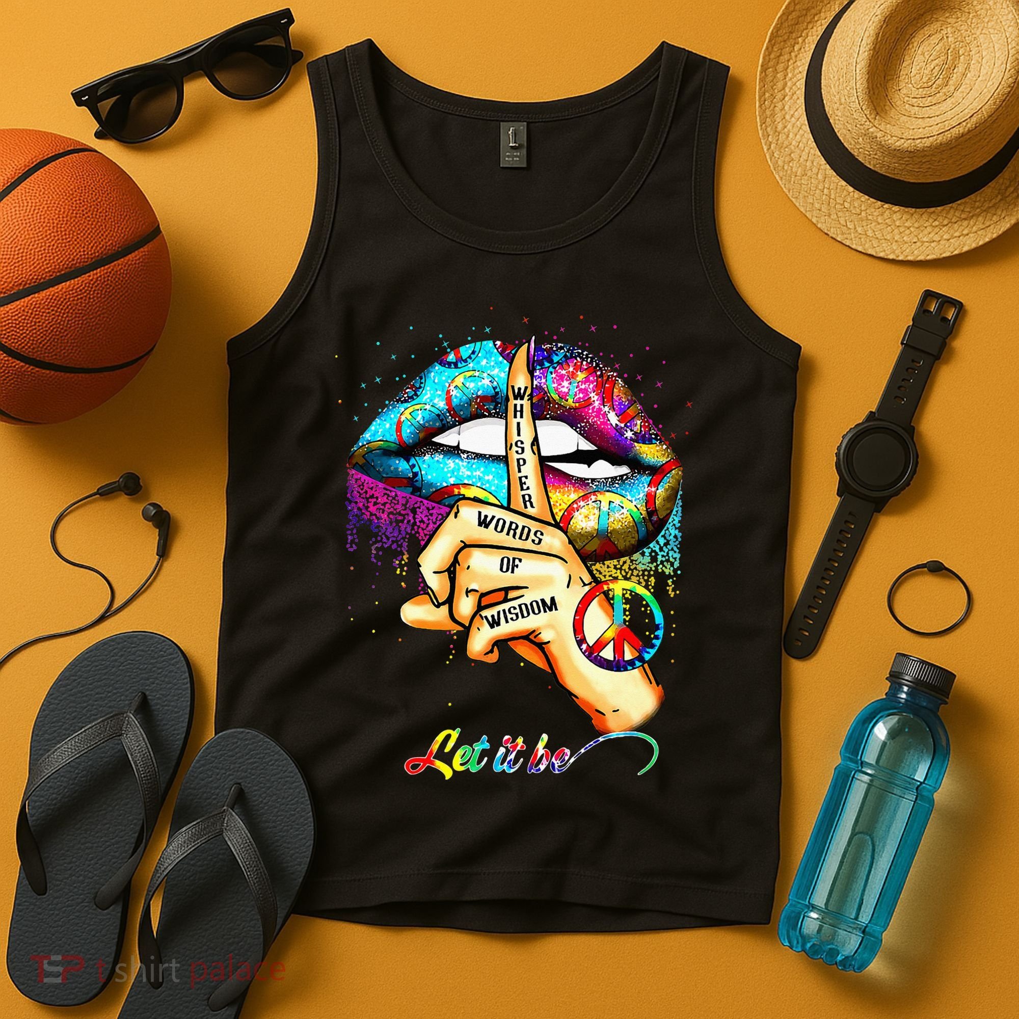 Whisper words of wisdom let peace let funny quotes Tank Top