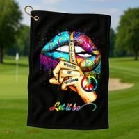 Whisper words of wisdom let peace let funny quotes Golf Towel thumb 1