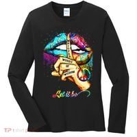 Whisper words of wisdom let peace let funny quotes Women's Long Sleeve Shirt thumb 0