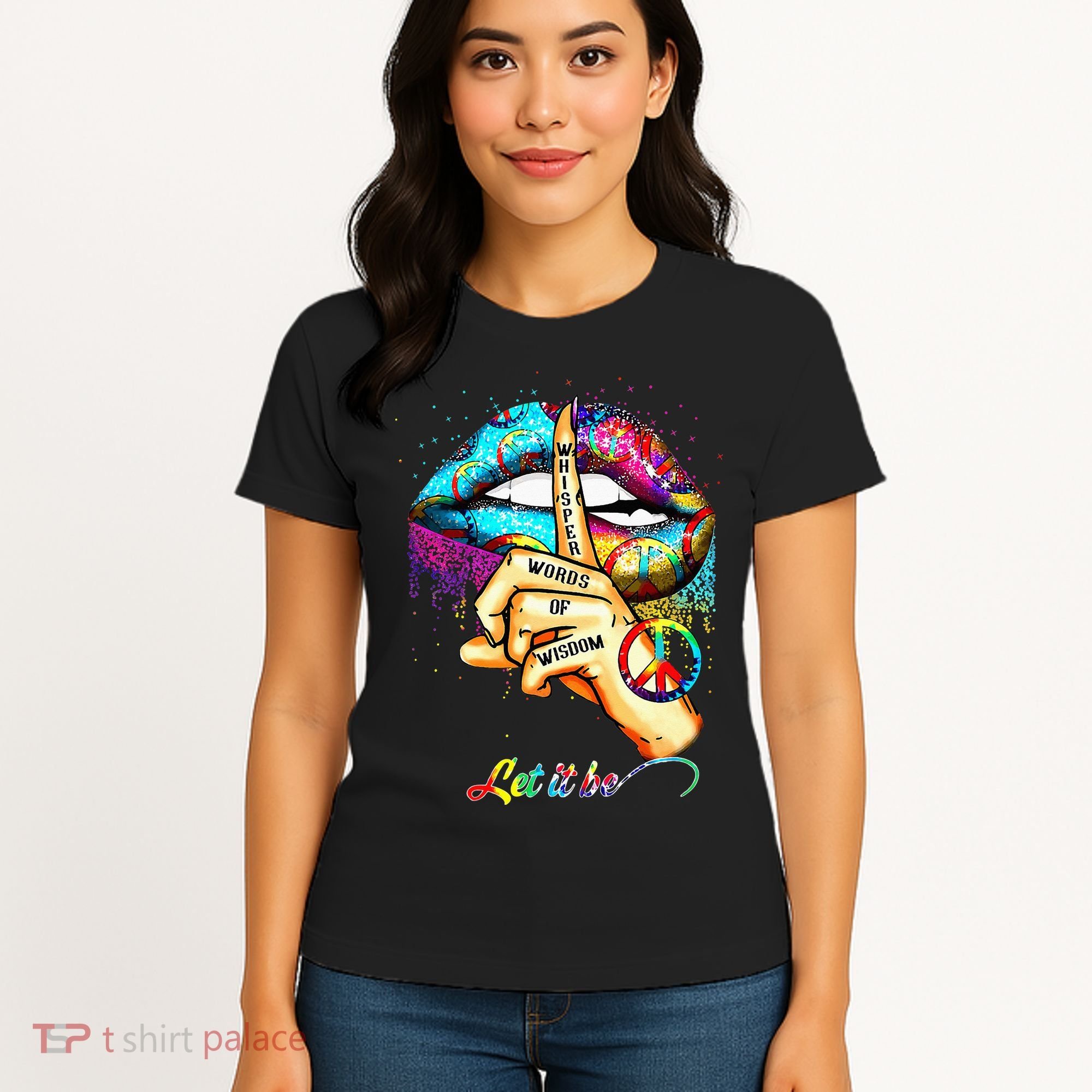 Whisper words of wisdom let peace let funny quotes Women's T-Shirt