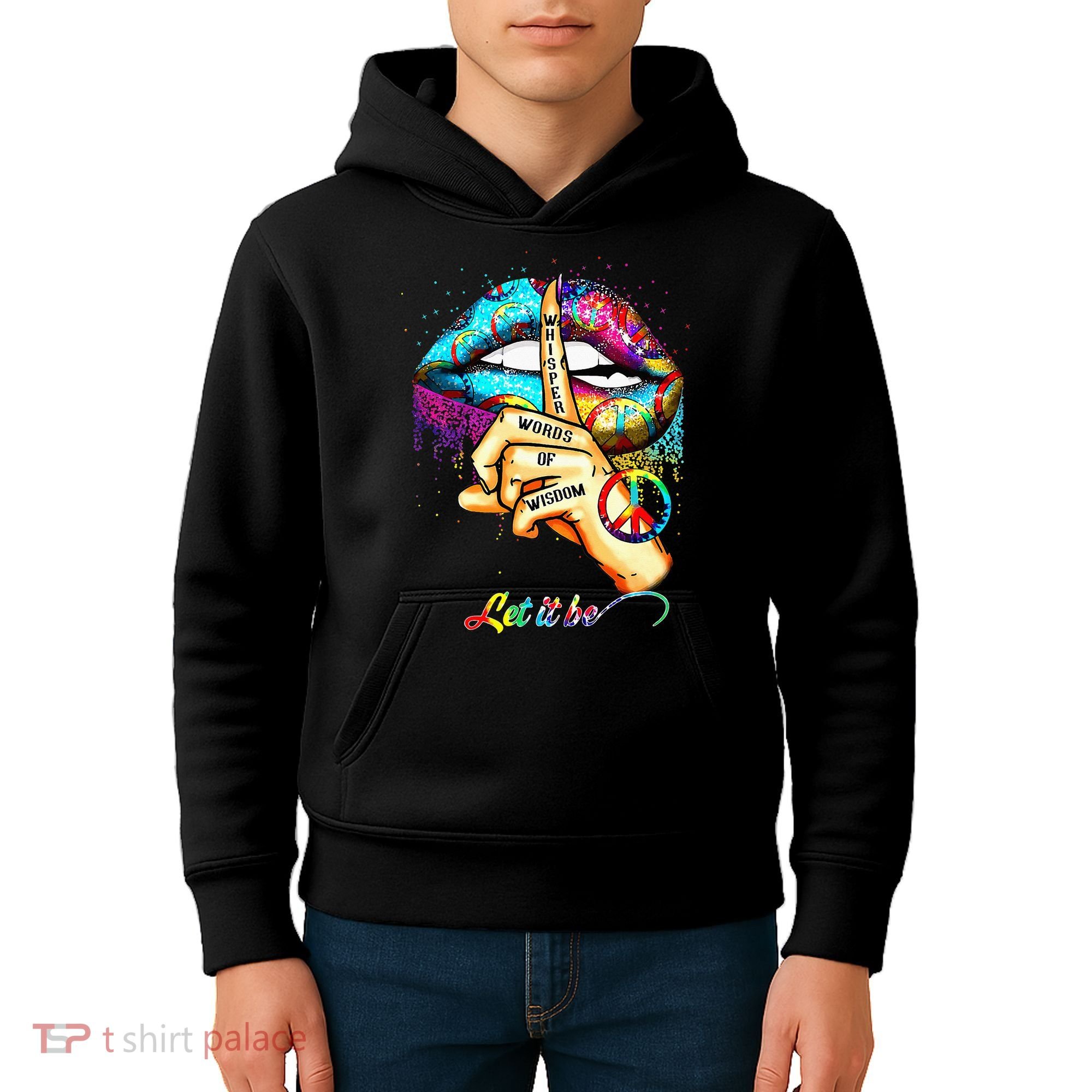 Whisper words of wisdom let peace let funny quotes Kids Hoodie