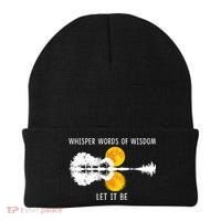 Whisper Words Of Wisdom Letit Be Gift Guitar Lake Shadow Meaningful Gift Beanie thumb 0