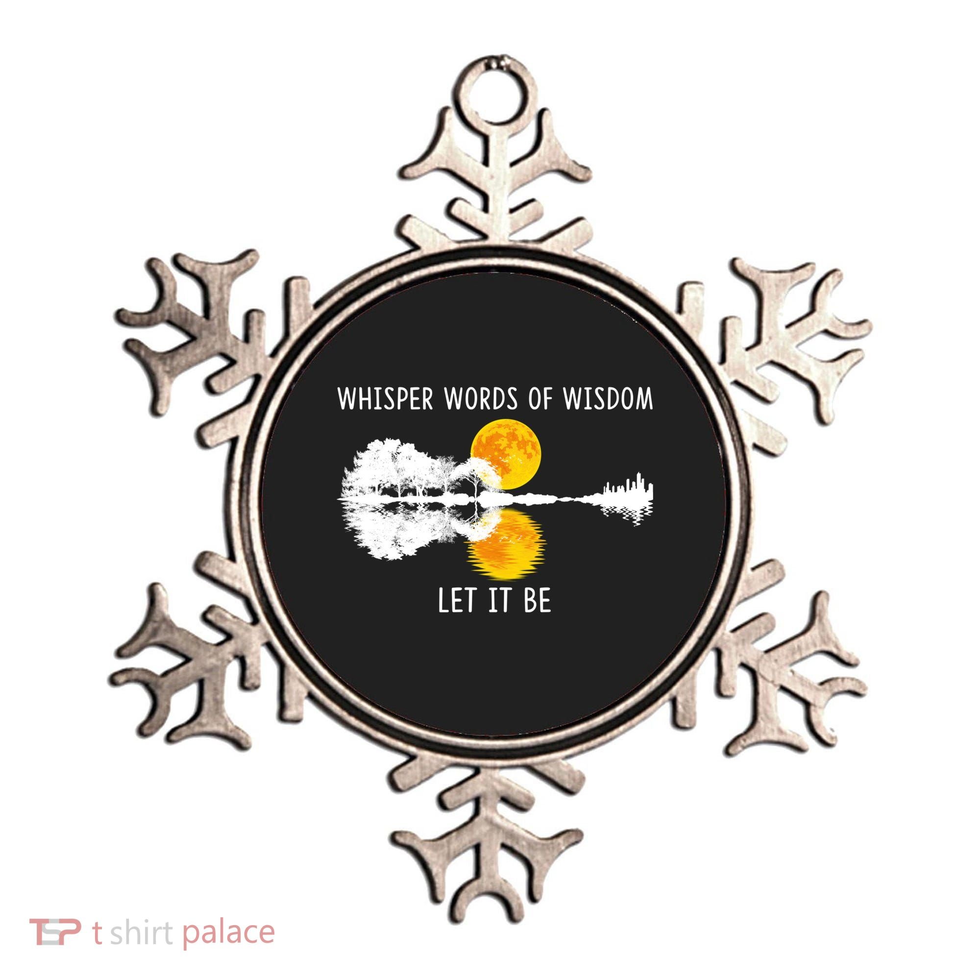 Whisper Words Of Wisdom Letit Be Gift Guitar Lake Shadow Meaningful Gift Ornament