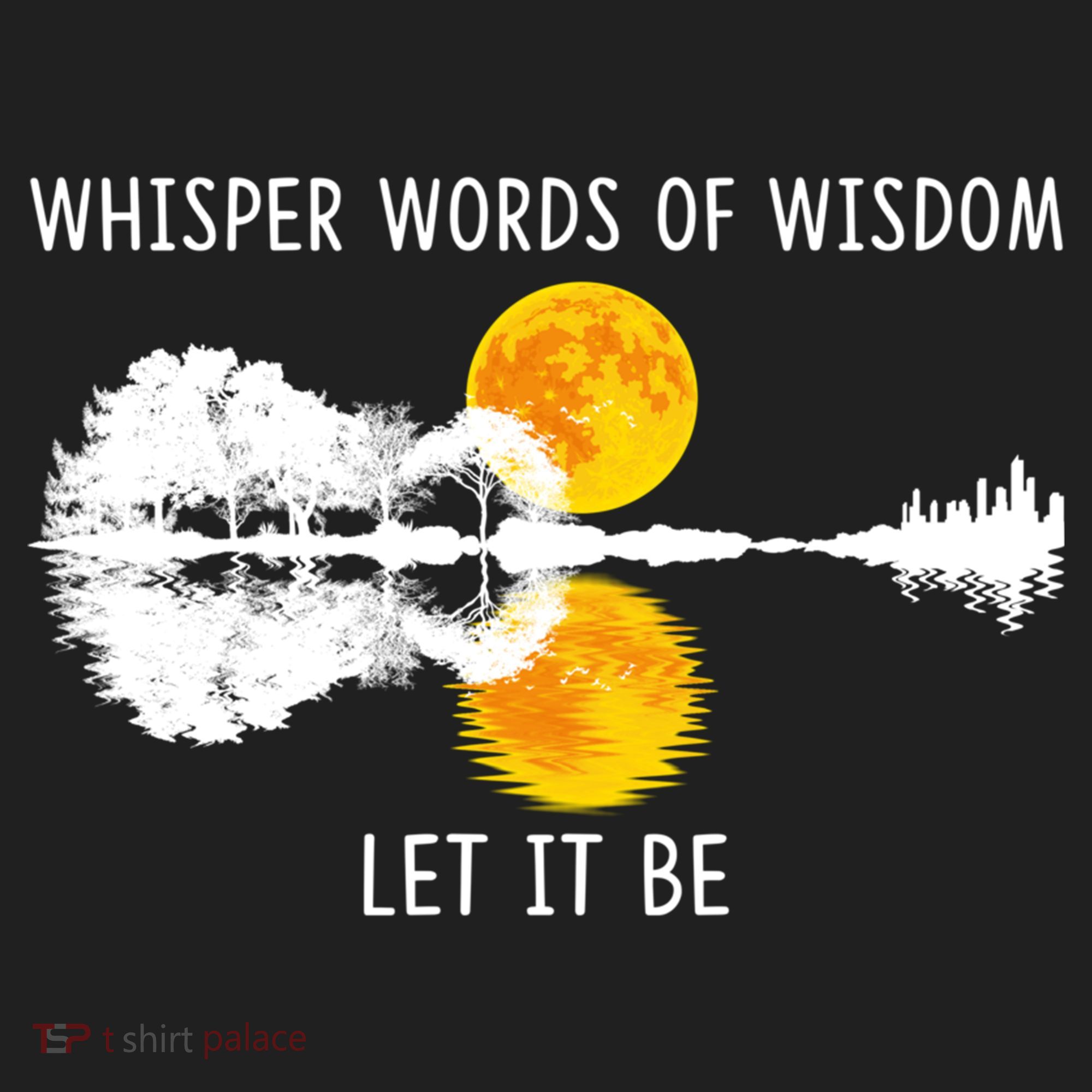 Whisper Words Of Wisdom Letit Be Gift Guitar Lake Shadow Meaningful Gift Hat
