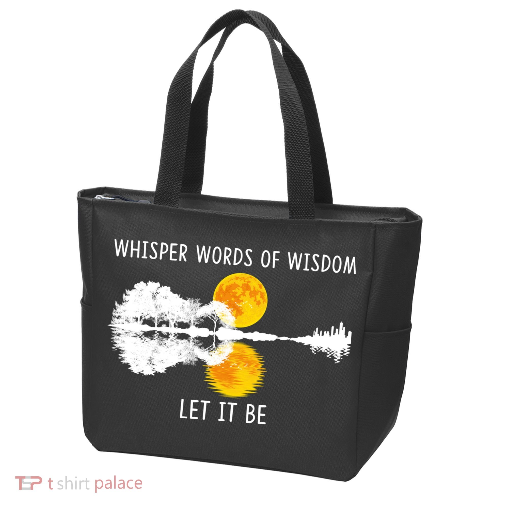 Whisper Words Of Wisdom Letit Be Gift Guitar Lake Shadow Meaningful Gift Tote Bag