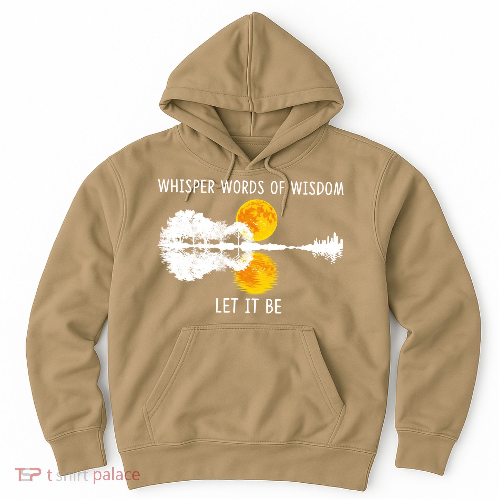 Whisper Words Of Wisdom Letit Be Gift Guitar Lake Shadow Meaningful Gift Hoodie