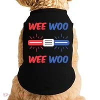 Wee Woo Police Car Funny Doggie Tank thumb 0