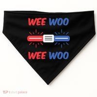 Wee Woo Police Car Funny USA-Made Doggie Bandana thumb 0