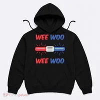 Wee Woo Police Car Funny Hoodie thumb 0