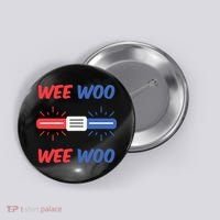 Wee Woo Police Car Funny Button thumb 0