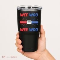Wee Woo Police Car Funny Tumbler thumb 2