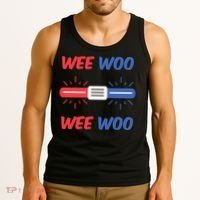 Wee Woo Police Car Funny Tank Top thumb 3