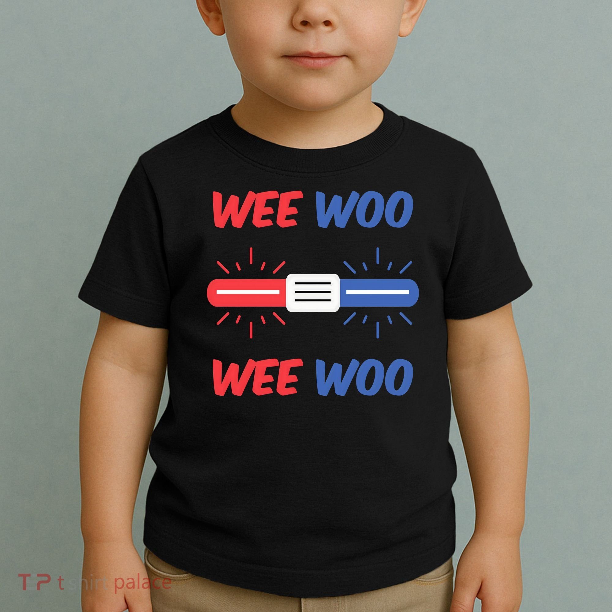Wee Woo Police Car Funny Toddler T-Shirt