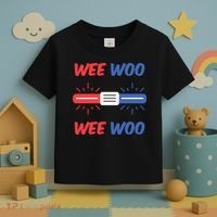 Wee Woo Police Car Funny Toddler T-Shirt thumb 3