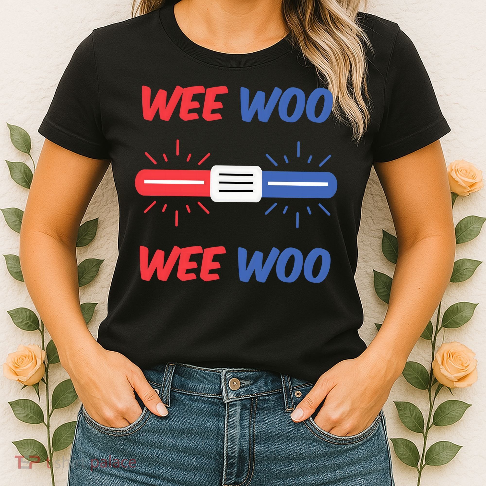 Wee Woo Police Car Funny Women's T-Shirt