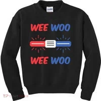 Wee Woo Police Car Funny Kids Sweatshirt thumb 0